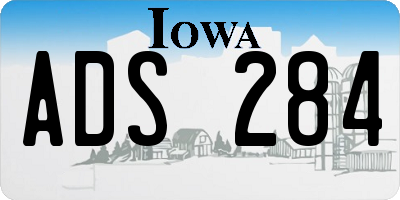 IA license plate ADS284