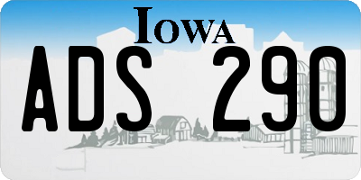 IA license plate ADS290
