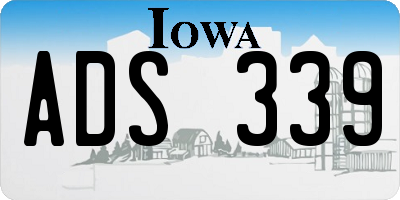 IA license plate ADS339