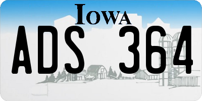 IA license plate ADS364