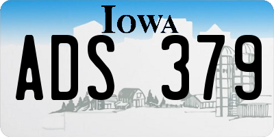 IA license plate ADS379