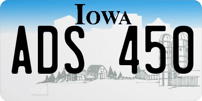 IA license plate ADS450