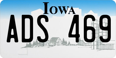 IA license plate ADS469