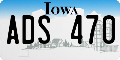 IA license plate ADS470