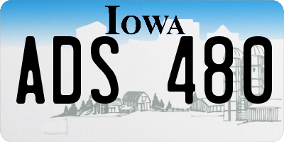 IA license plate ADS480