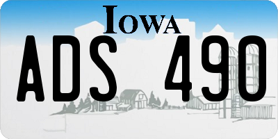 IA license plate ADS490