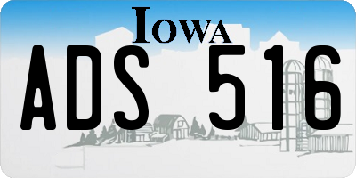 IA license plate ADS516