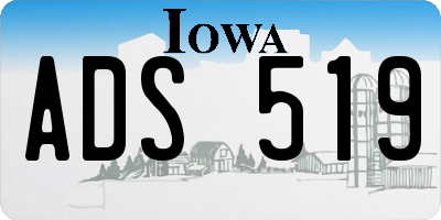 IA license plate ADS519
