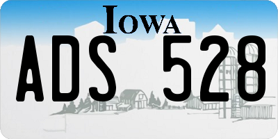IA license plate ADS528