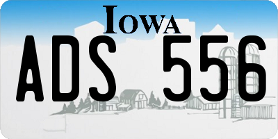 IA license plate ADS556