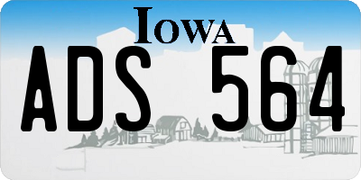 IA license plate ADS564