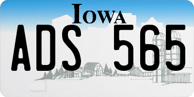 IA license plate ADS565