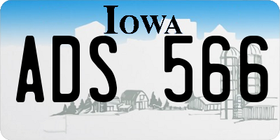 IA license plate ADS566