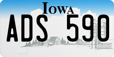 IA license plate ADS590