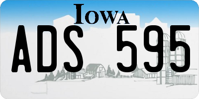 IA license plate ADS595