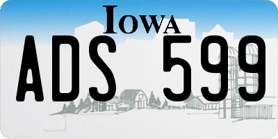 IA license plate ADS599