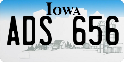 IA license plate ADS656