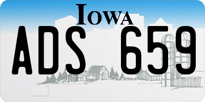 IA license plate ADS659