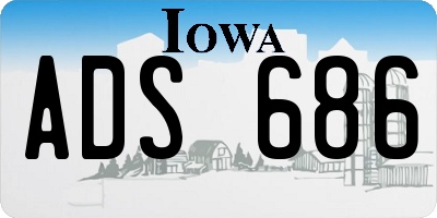 IA license plate ADS686