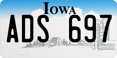 IA license plate ADS697