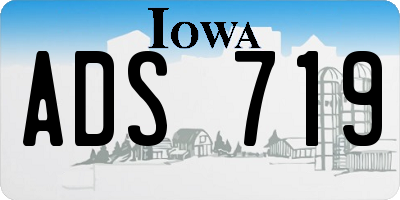 IA license plate ADS719