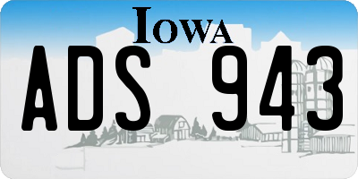 IA license plate ADS943