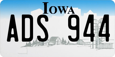 IA license plate ADS944