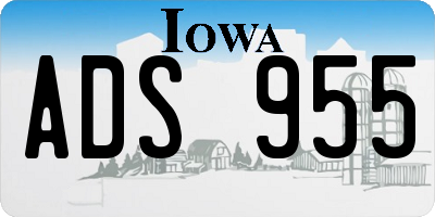 IA license plate ADS955