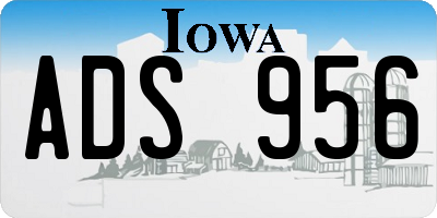 IA license plate ADS956