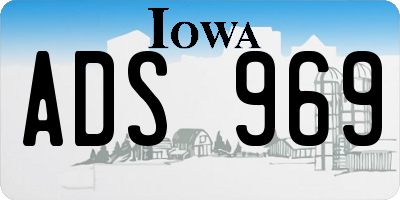 IA license plate ADS969