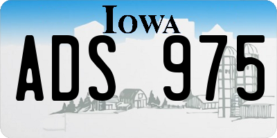 IA license plate ADS975