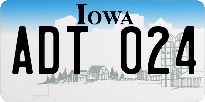 IA license plate ADT024