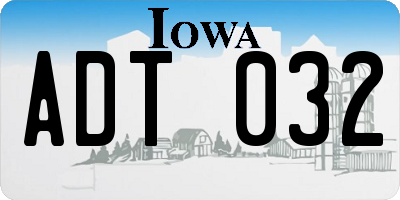 IA license plate ADT032