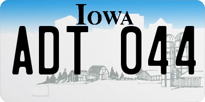 IA license plate ADT044