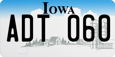 IA license plate ADT060