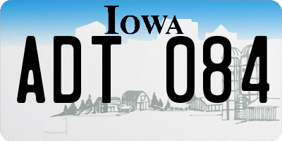 IA license plate ADT084