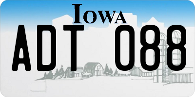 IA license plate ADT088