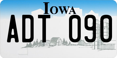 IA license plate ADT090