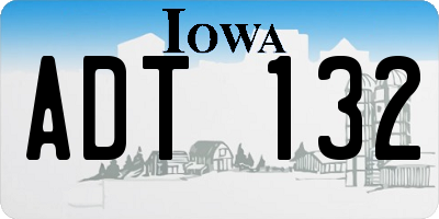 IA license plate ADT132