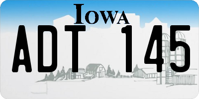 IA license plate ADT145