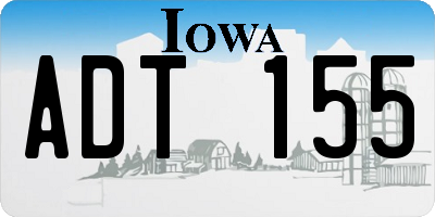 IA license plate ADT155