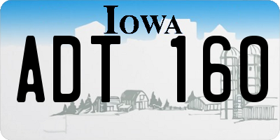 IA license plate ADT160
