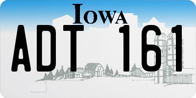 IA license plate ADT161