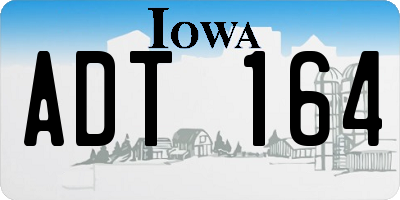 IA license plate ADT164