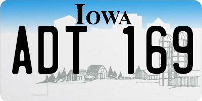 IA license plate ADT169