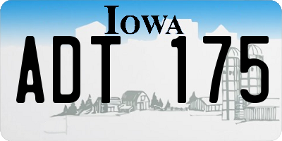 IA license plate ADT175