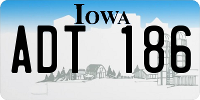 IA license plate ADT186