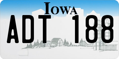 IA license plate ADT188