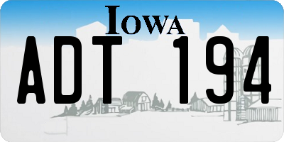 IA license plate ADT194