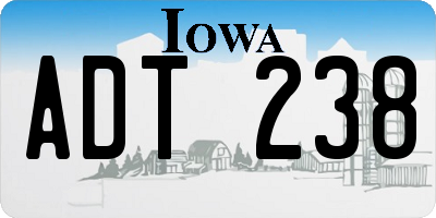 IA license plate ADT238